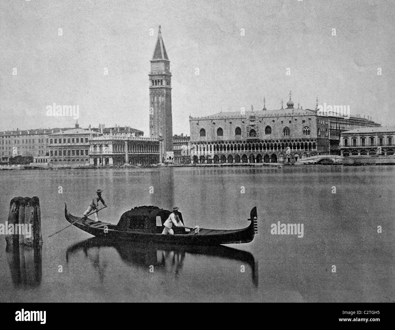 Early autotype of Venice, Veneto, Italy, historical picture, 1884 Stock Photo