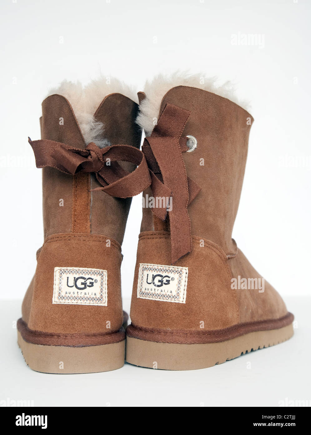 A pair of popular Ugg-look alike boots 