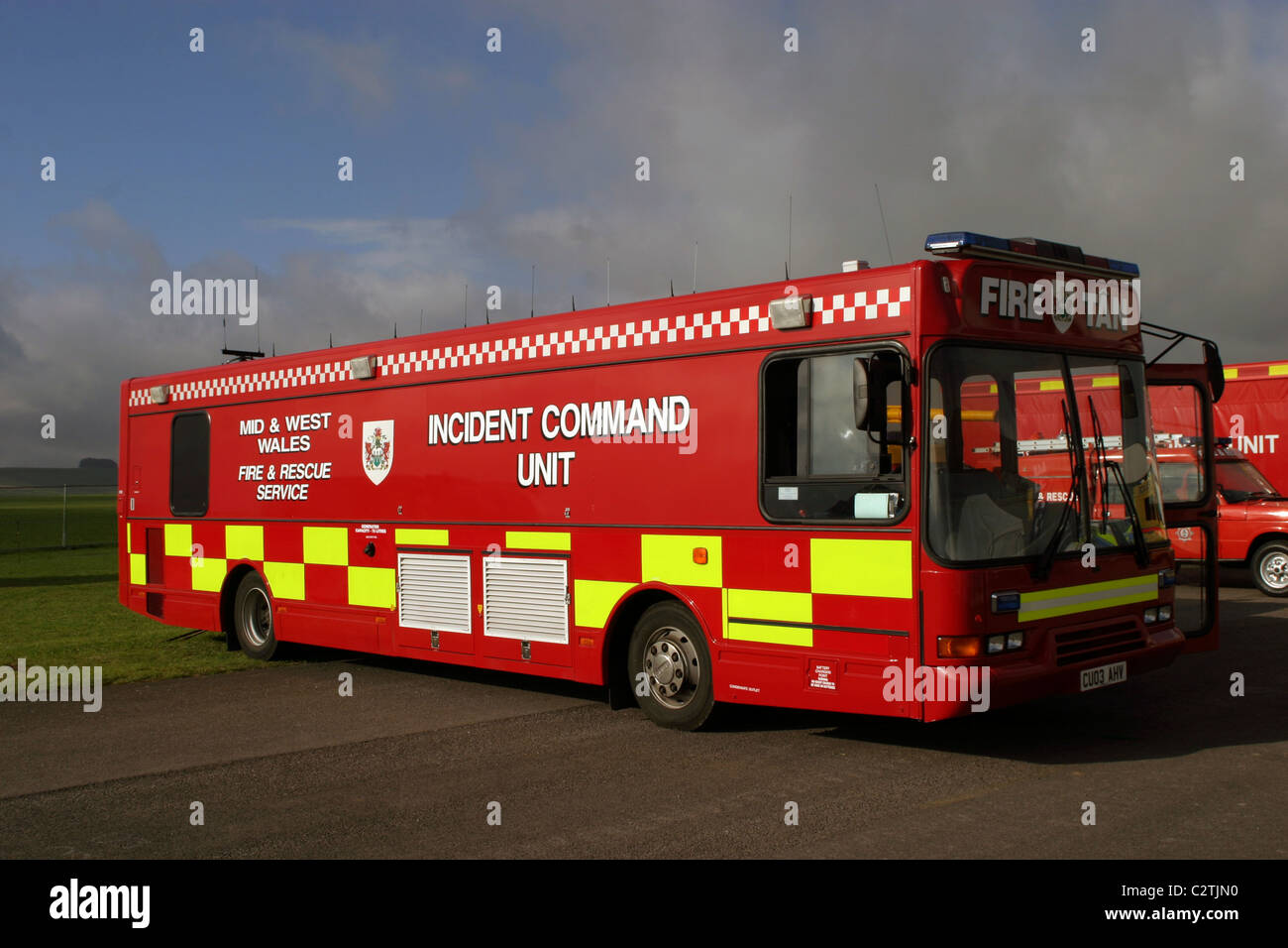 Welsh Fire Service Incident Command unit. Stock Photo
