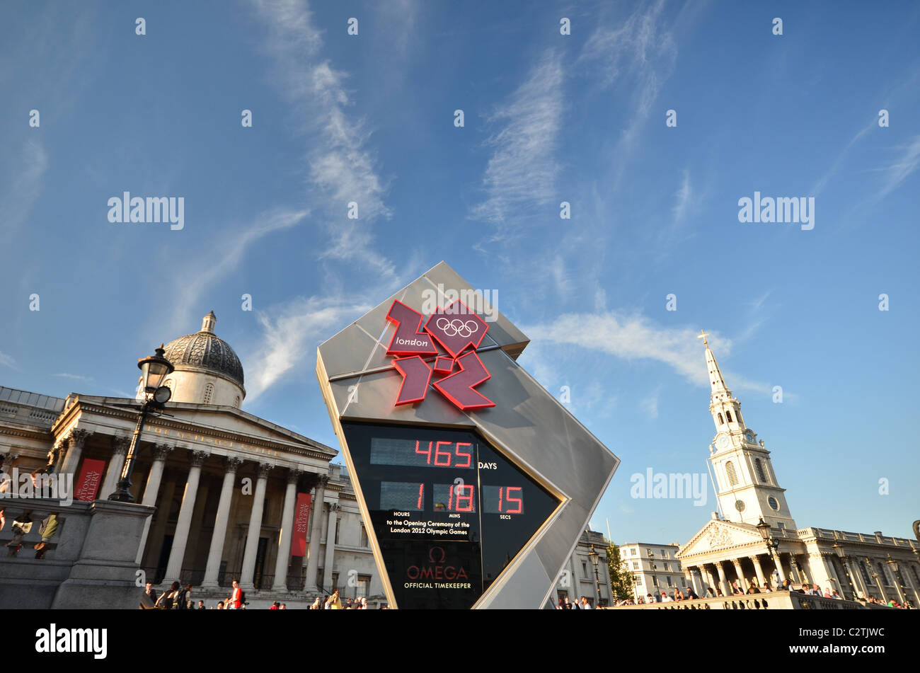 Countdown timer to the London Olympics in 2012 Trafalgar Square