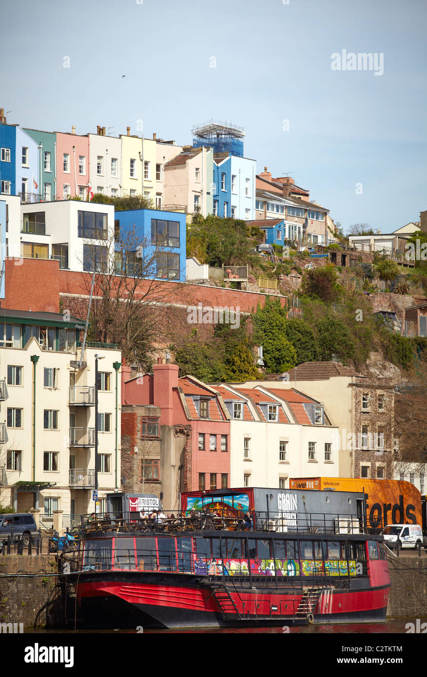 Colourful Terraced Houses on Bristol Waterside Stock Photo Alamy
