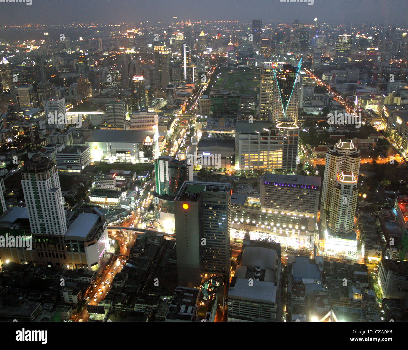 Bangkok city skyline at night Stock Photo - Alamy