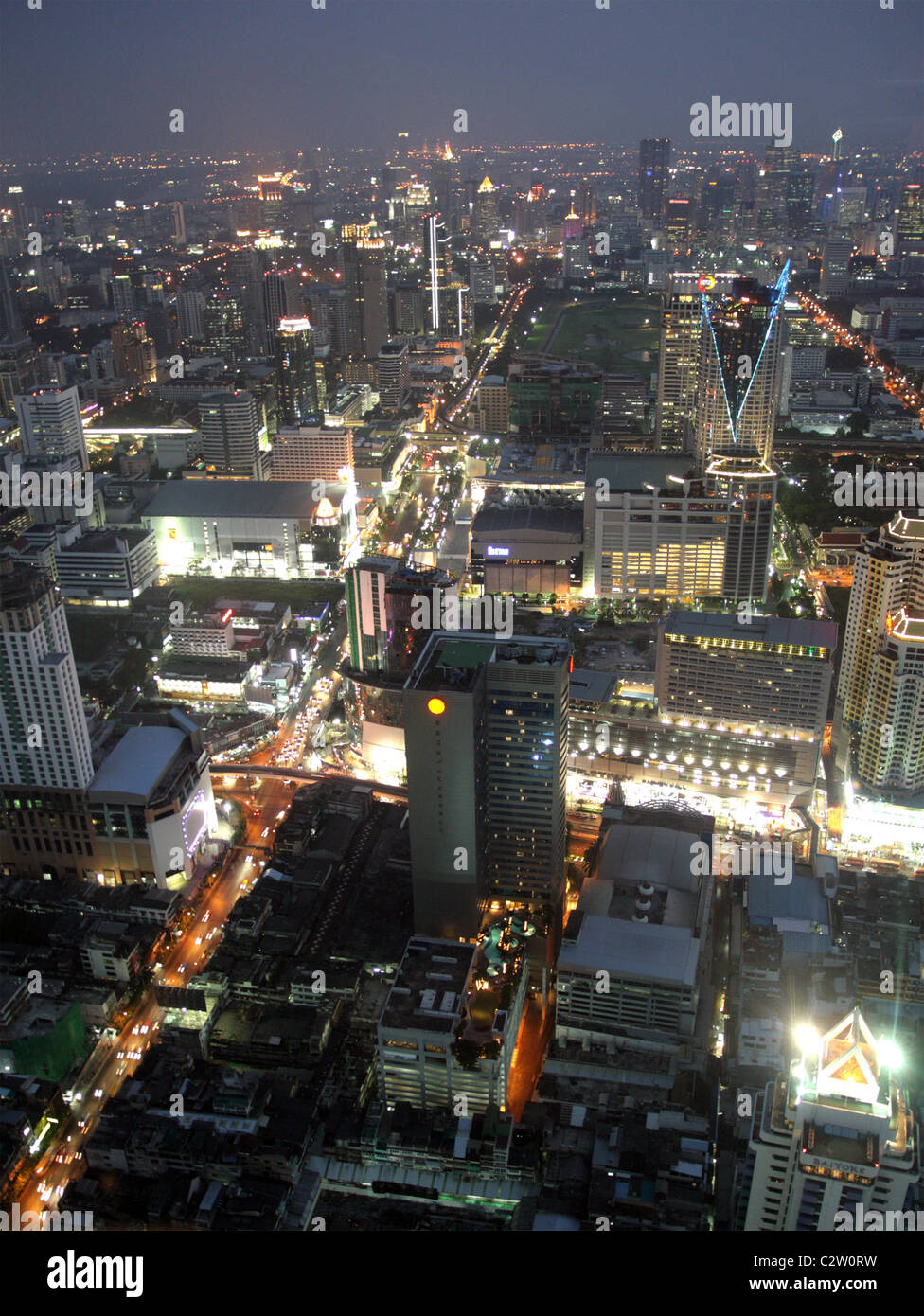 Bangkok city skyline at night Stock Photo - Alamy