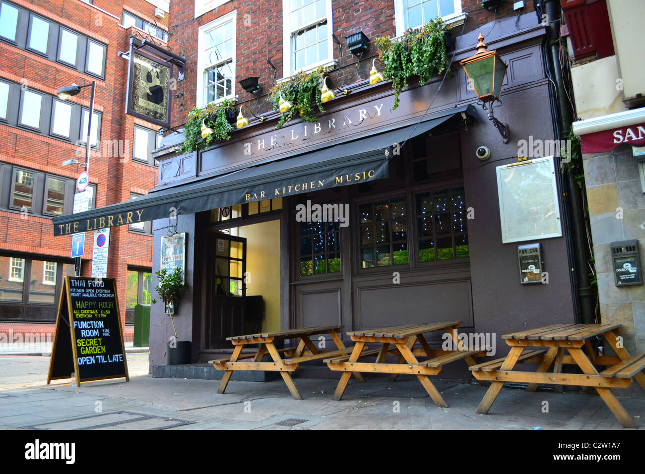 "The Library" pub, Islington, London, UK ARTIFEX LUCIS Stock Photo Alamy
