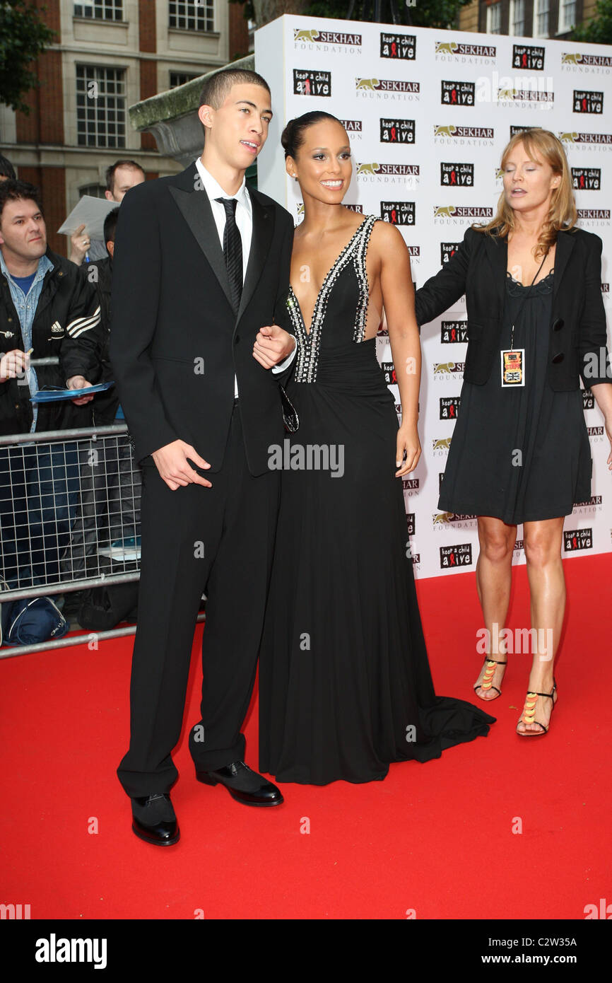 Alicia Keys with her brother Black Ball UK in aid of 'Keep A Child