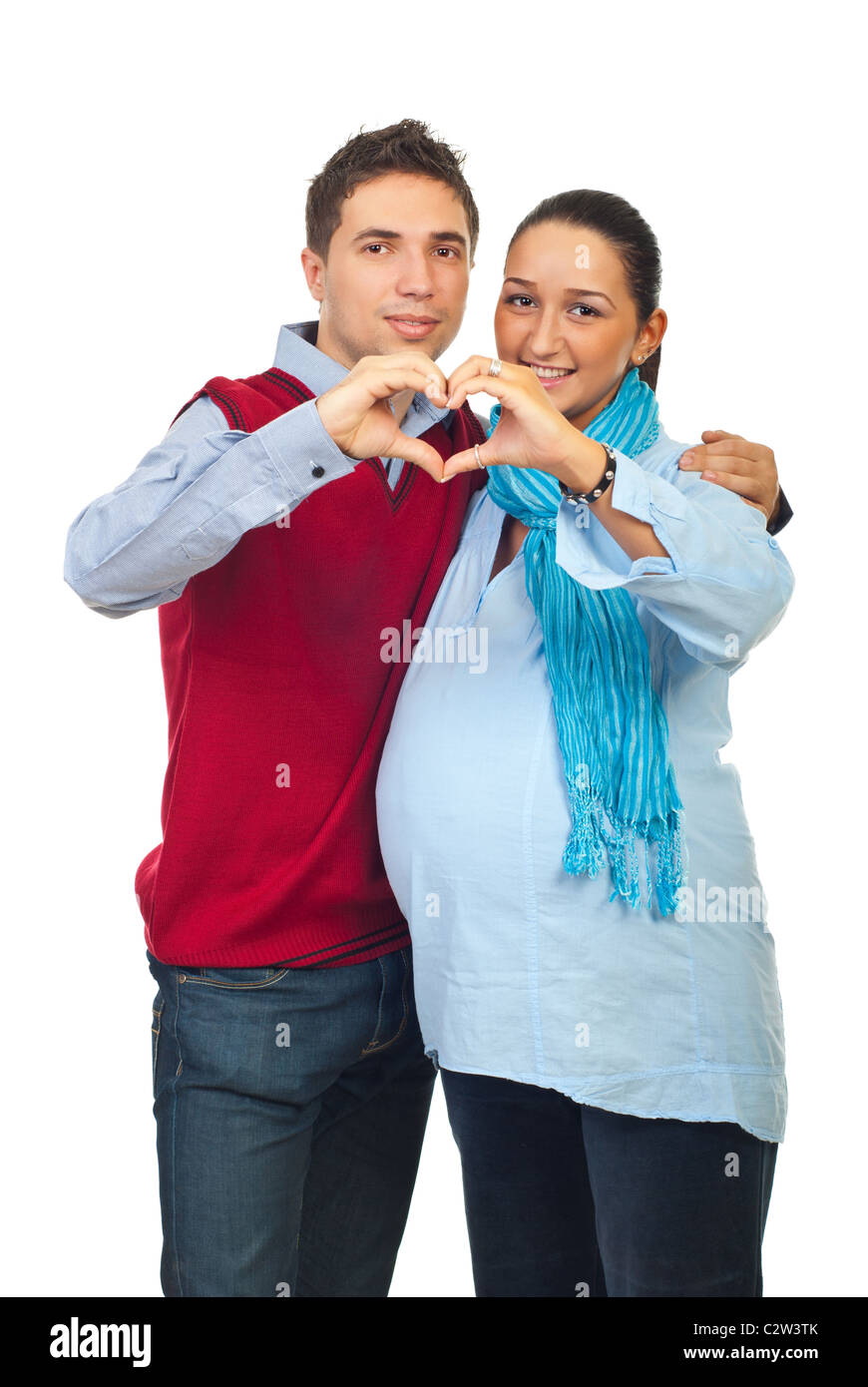 Hands forming a heart shape Cut Out Stock Images & Pictures - Alamy