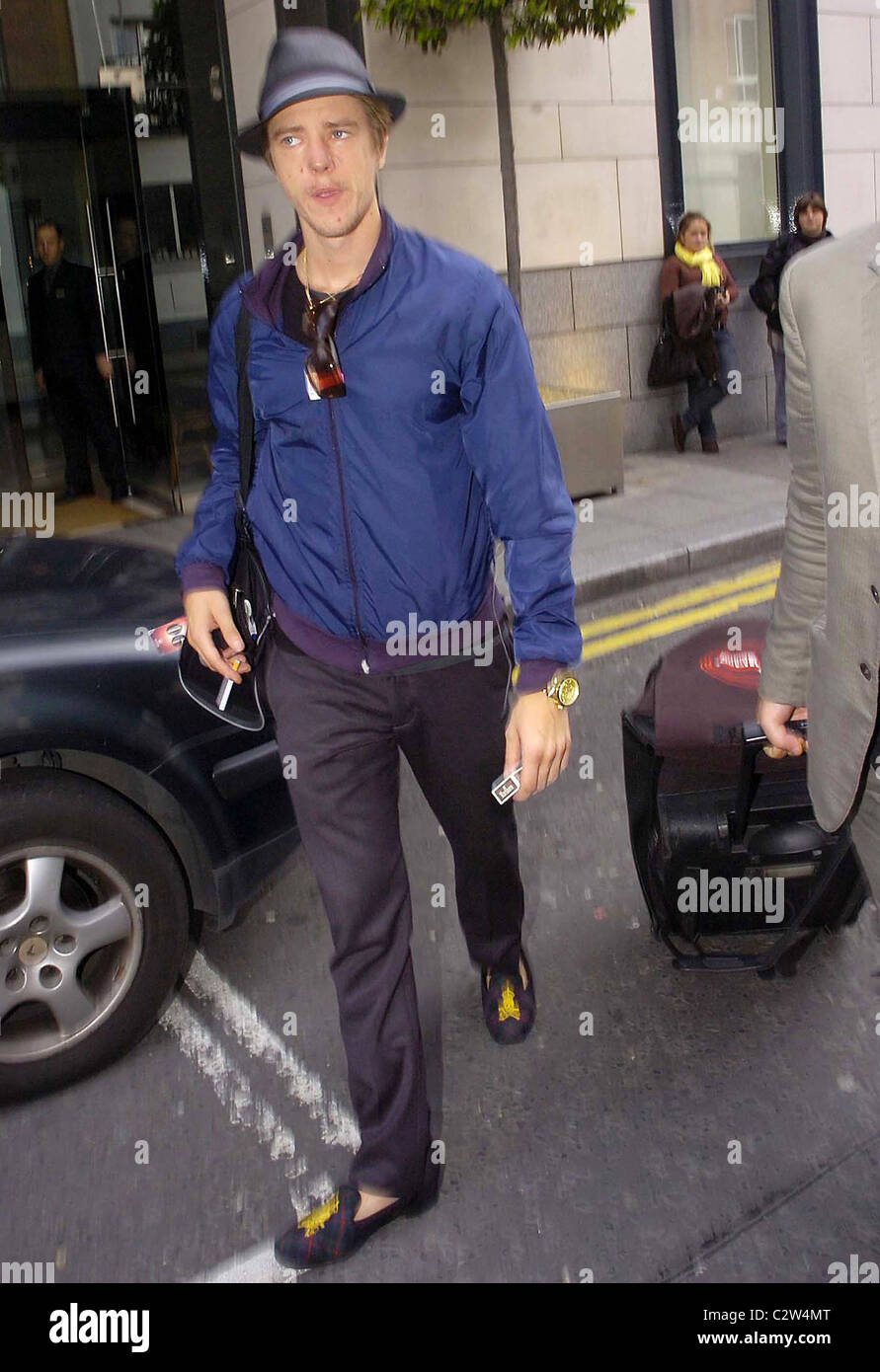 Interpol Frontman Interpol frontman, Paul Banks, leaving the Morisson Hotel with ...