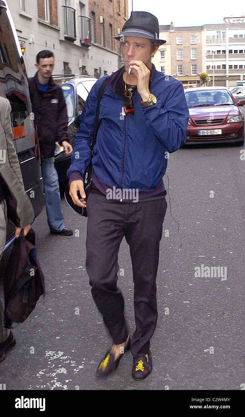 Interpol Frontman Interpol frontman, Paul Banks, leaving the Morisson Hotel with ...