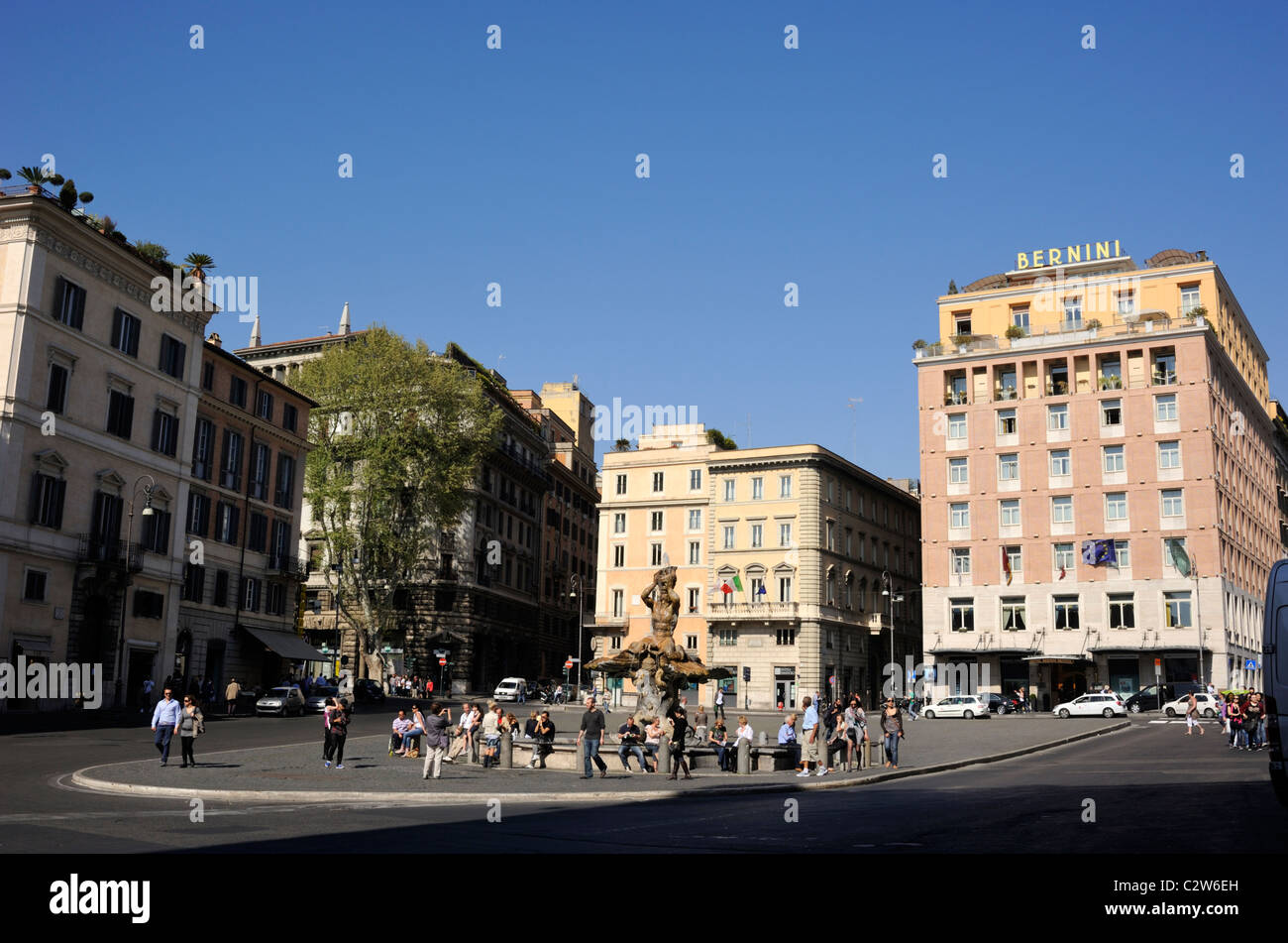Piazza Barberini, Rome, Italy Stock Photo