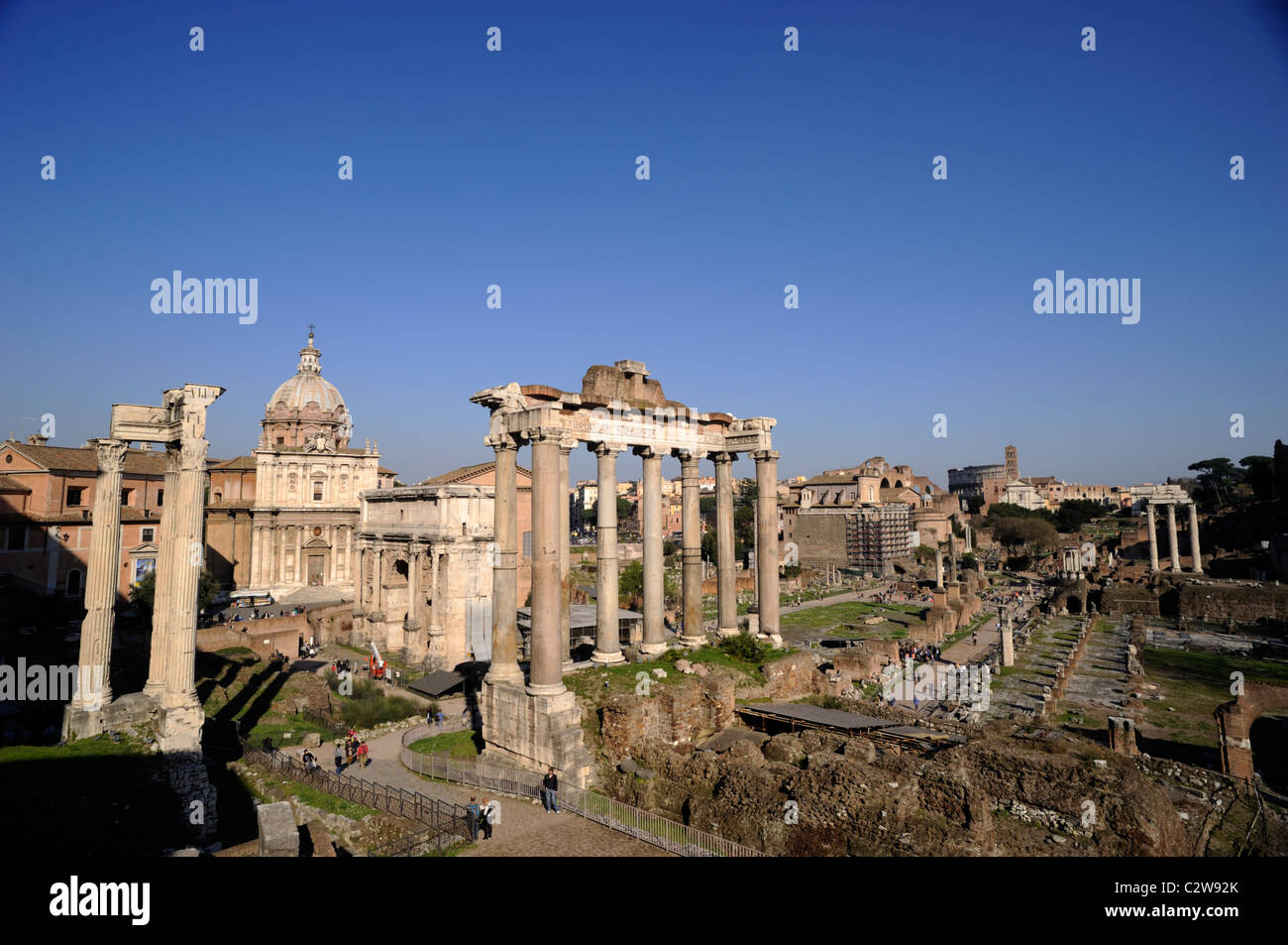italy, rome, roman forum ruins Stock Photo