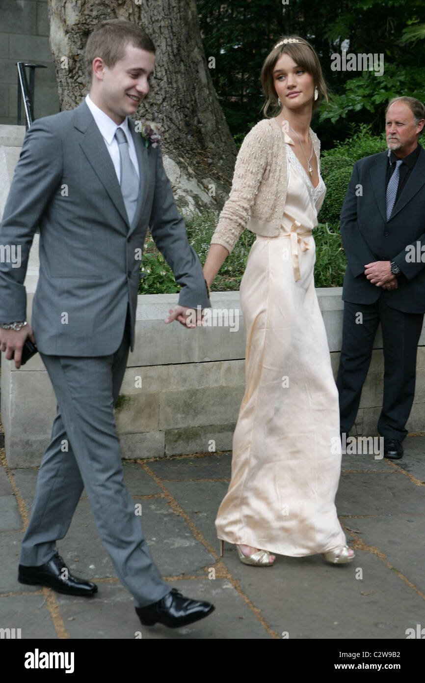 Rosie Huntington-Whiteley, Tyrone Wood The wedding of Leah Wood and Jack  MacDonald at Southwark Cathedral London, England Stock Photo - Alamy