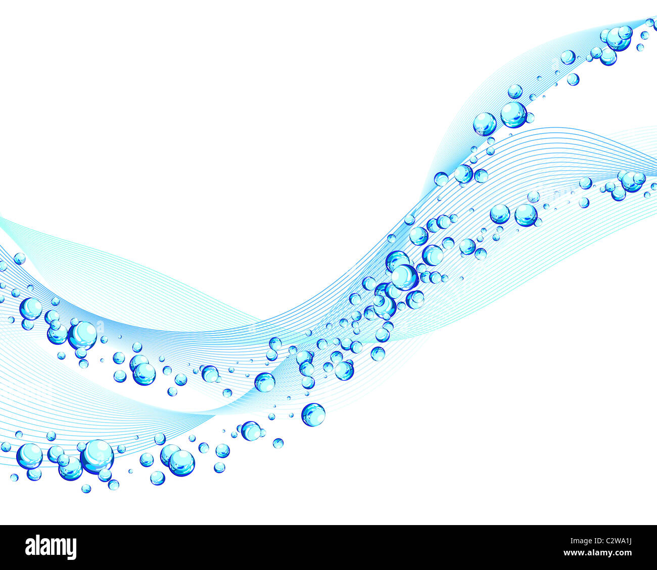 Abstract water vector background with bubbles of air Stock Photo - Alamy