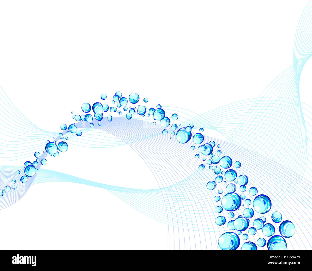 Abstract water vector background with bubbles of air Stock Photo - Alamy