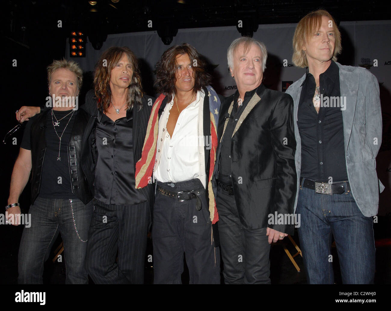 Aerosmith launch the new video game 'Guitar Hero: Aerosmith' at Hard Rock cafe New York City, USA - 27.06.08 Patricia Schlein/ Stock Photo