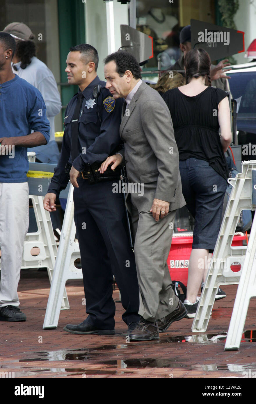 Tony Shalhoub on the film set for USA’s ‘Monk’ Los Angeles, California