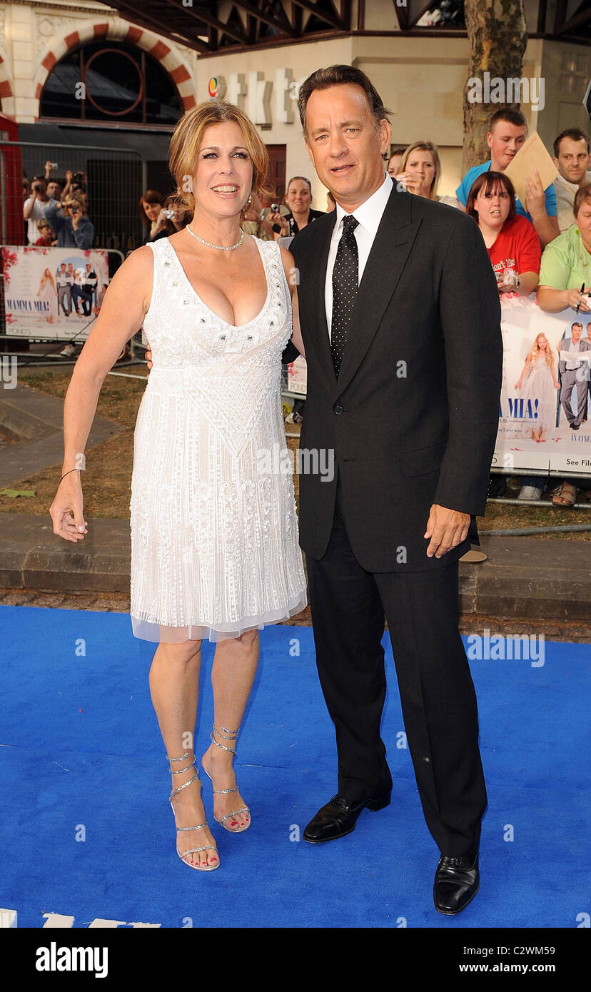 Tom Hanks and Rita Wilson World Premiere of Mamma Mia! held at the Odeon  Leicester Square - Arrivals London, England - 30.06.08 Stock Photo - Alamy