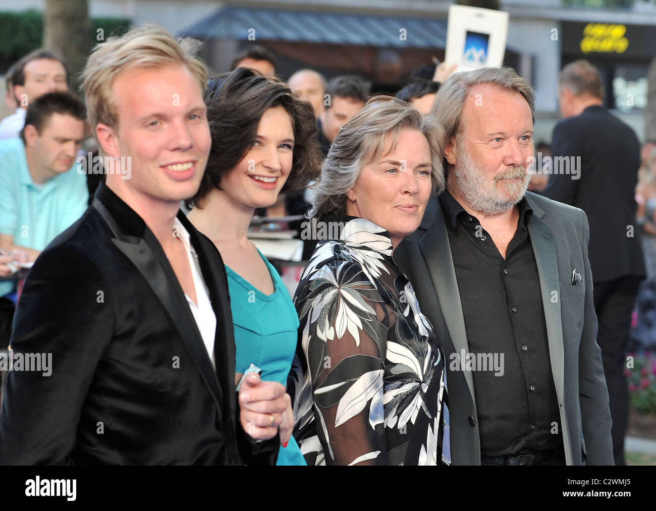 Benny Andersson And Family World Premiere Of Mamma Mia Held At The Odeon Leicester Square Arrivals London England Stock Photo Alamy