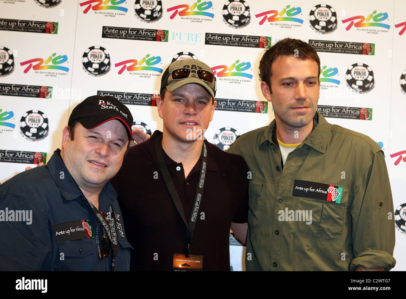 Jason Alexander Matt Damon Ben Affleck 2nd Annual Ante Up For Africa No Limit Texas Hold Em