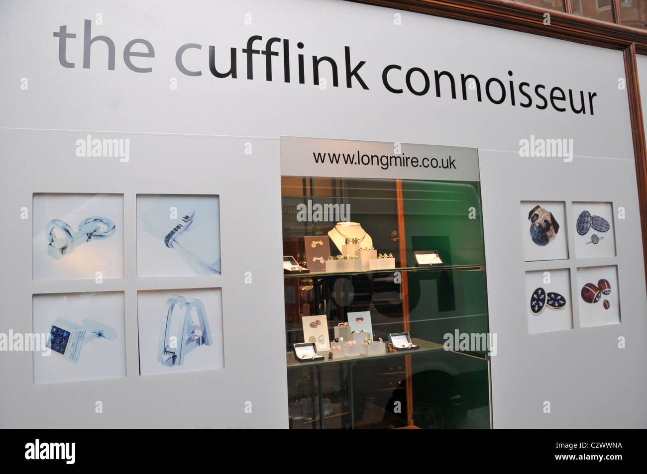 The Cufflink Connoisseur cufflinks shop London Stock Photo