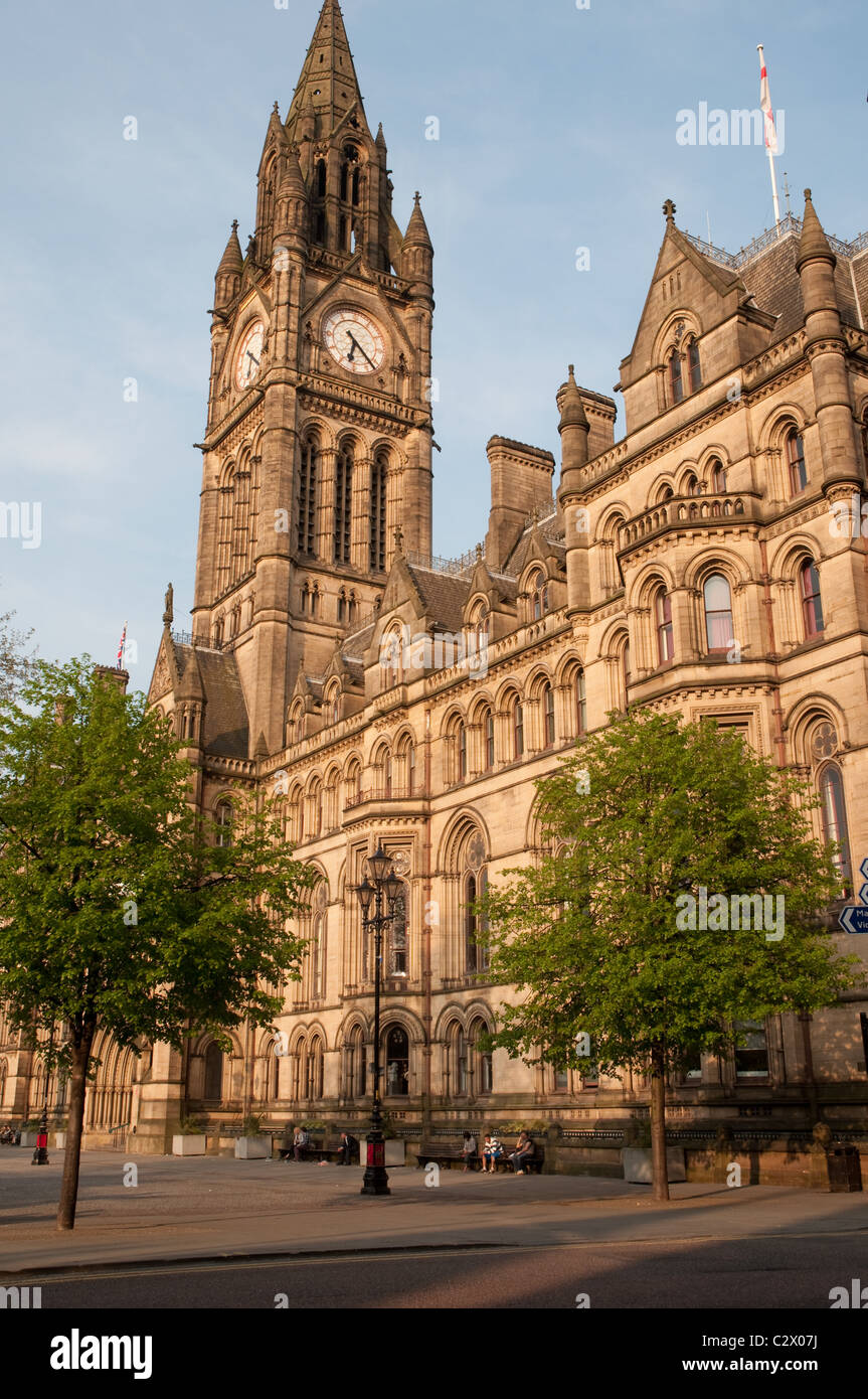 Manchester Town Hall,Albert Square. By the architect Alfred Waterhouse ...