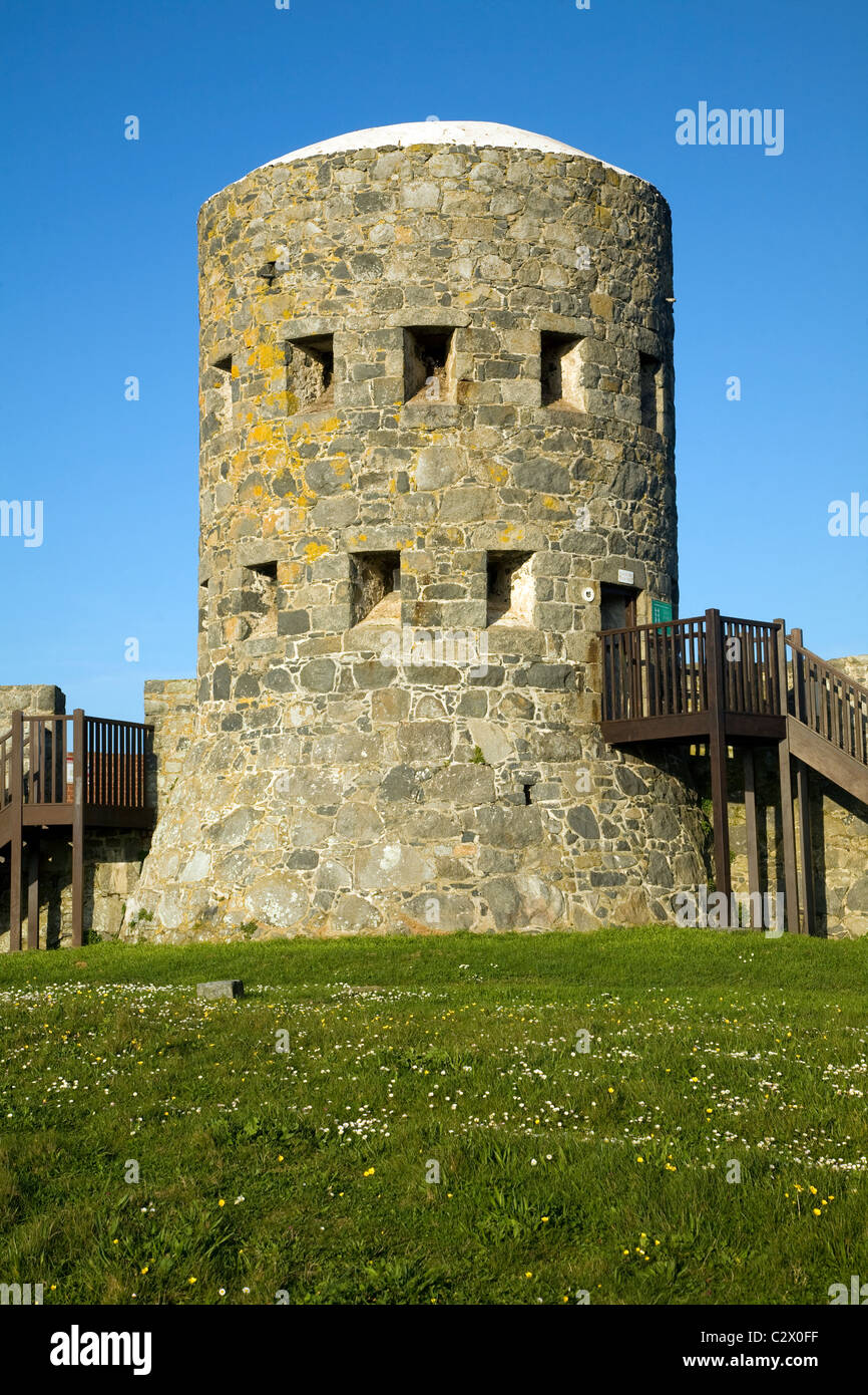 Pre martello tower number 8 Ancresse Guernsey Channel islands Stock Photo