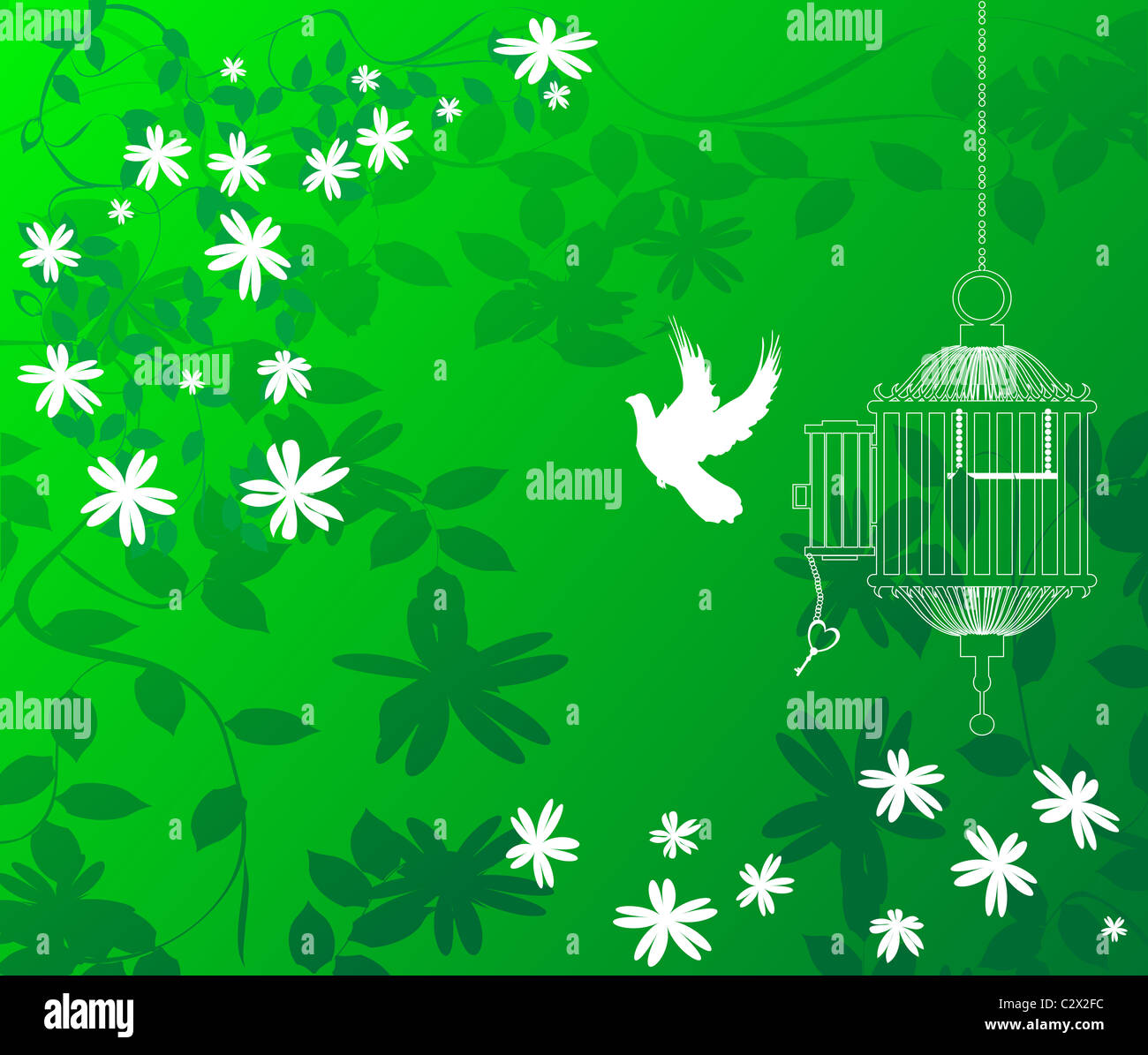 green floral background Stock Photo - Alamy