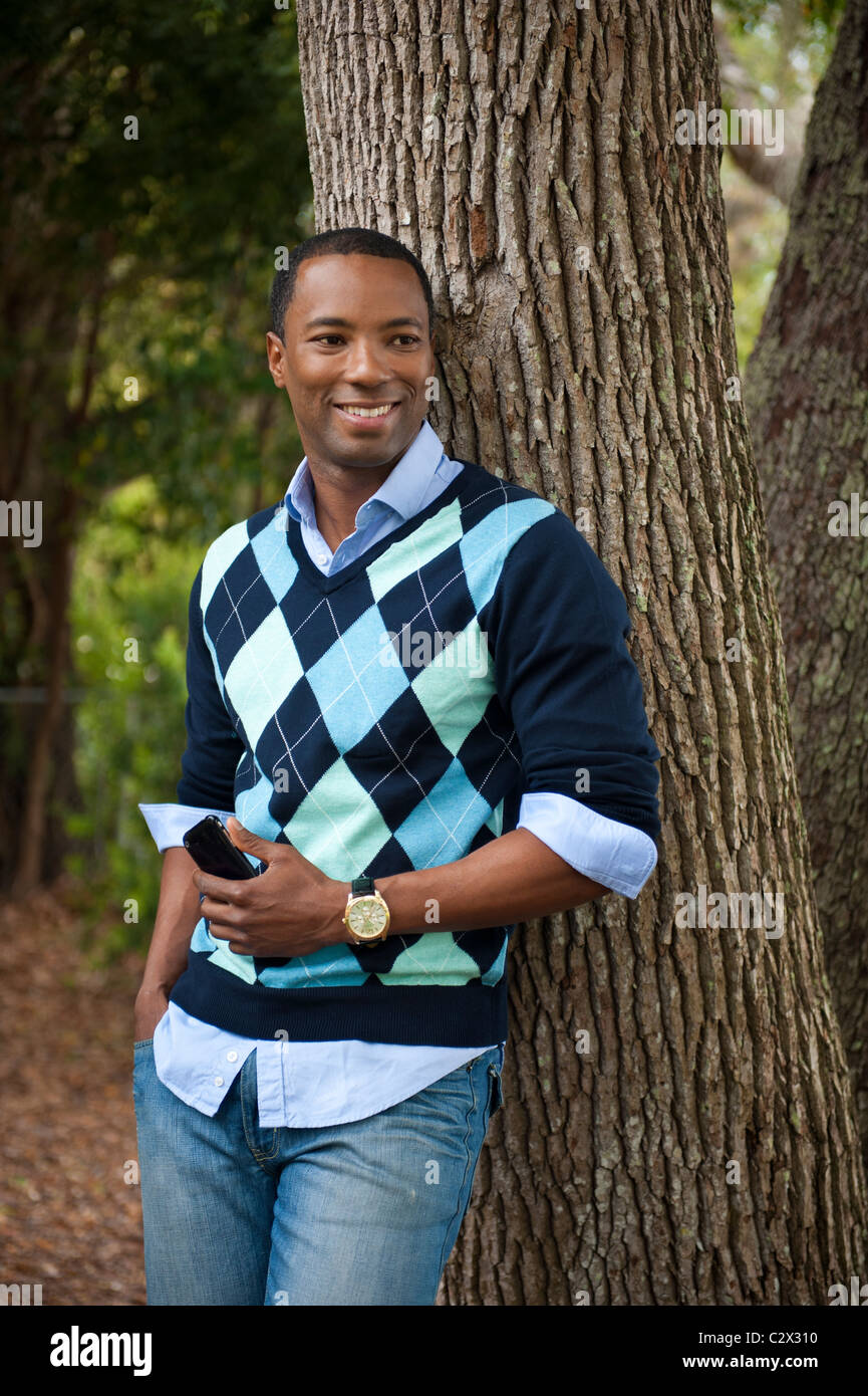 Download Stylish Young Man in Preppy Clothing