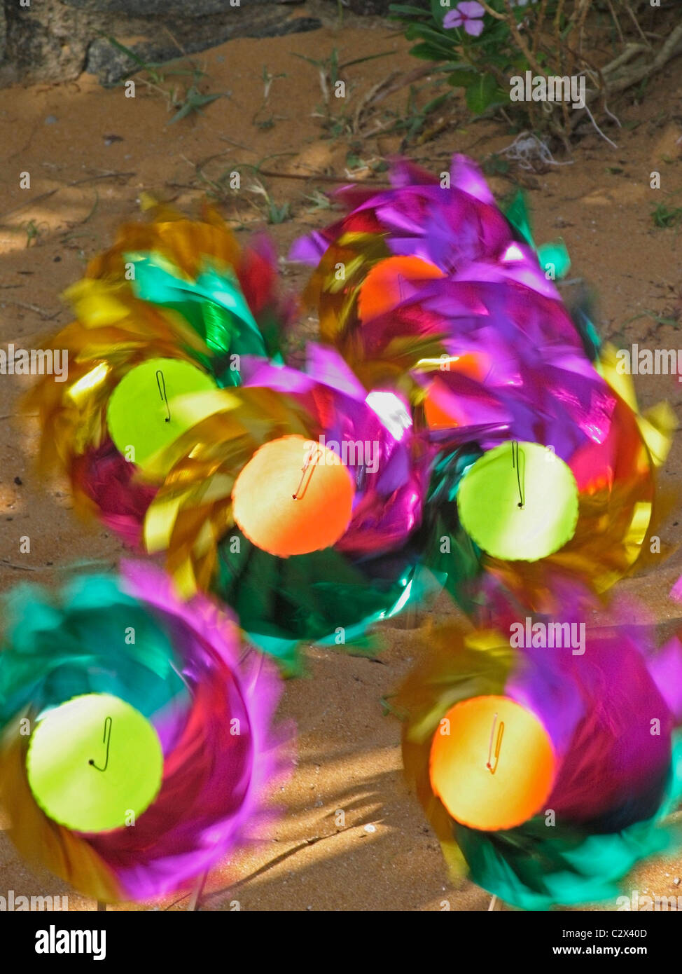 Colorful Spinning wheels Stock Photo