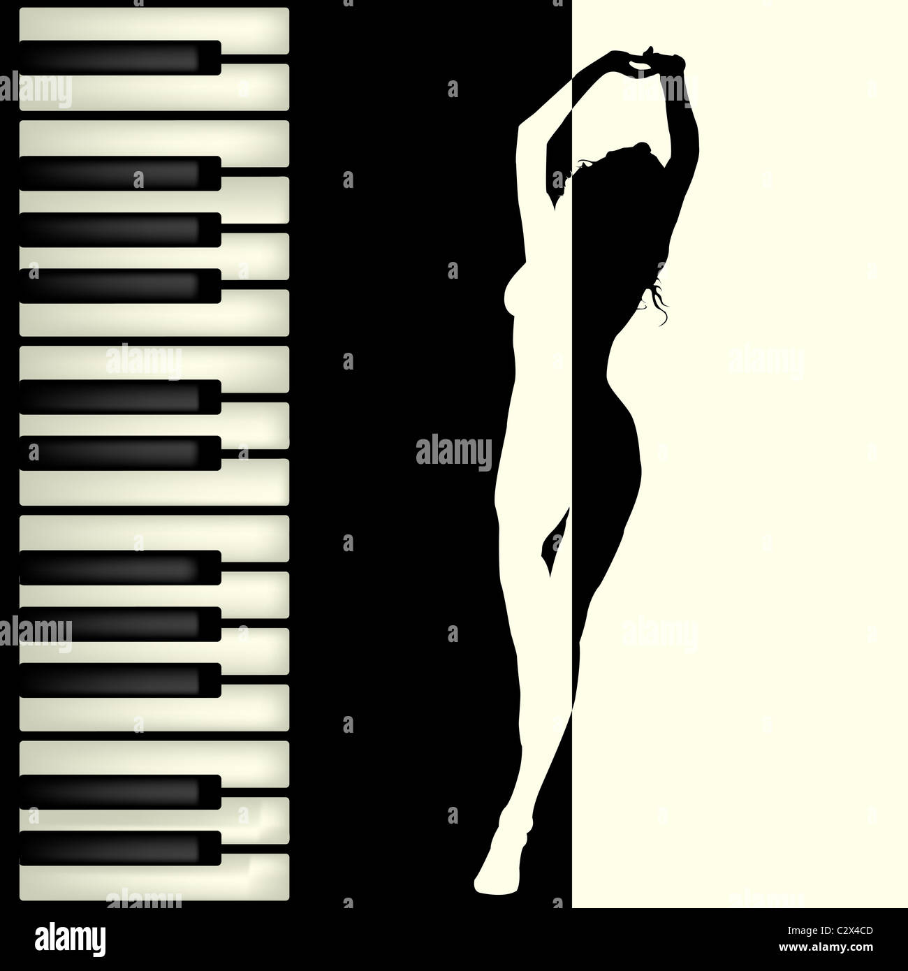 Piano bar brochure Stock Photo