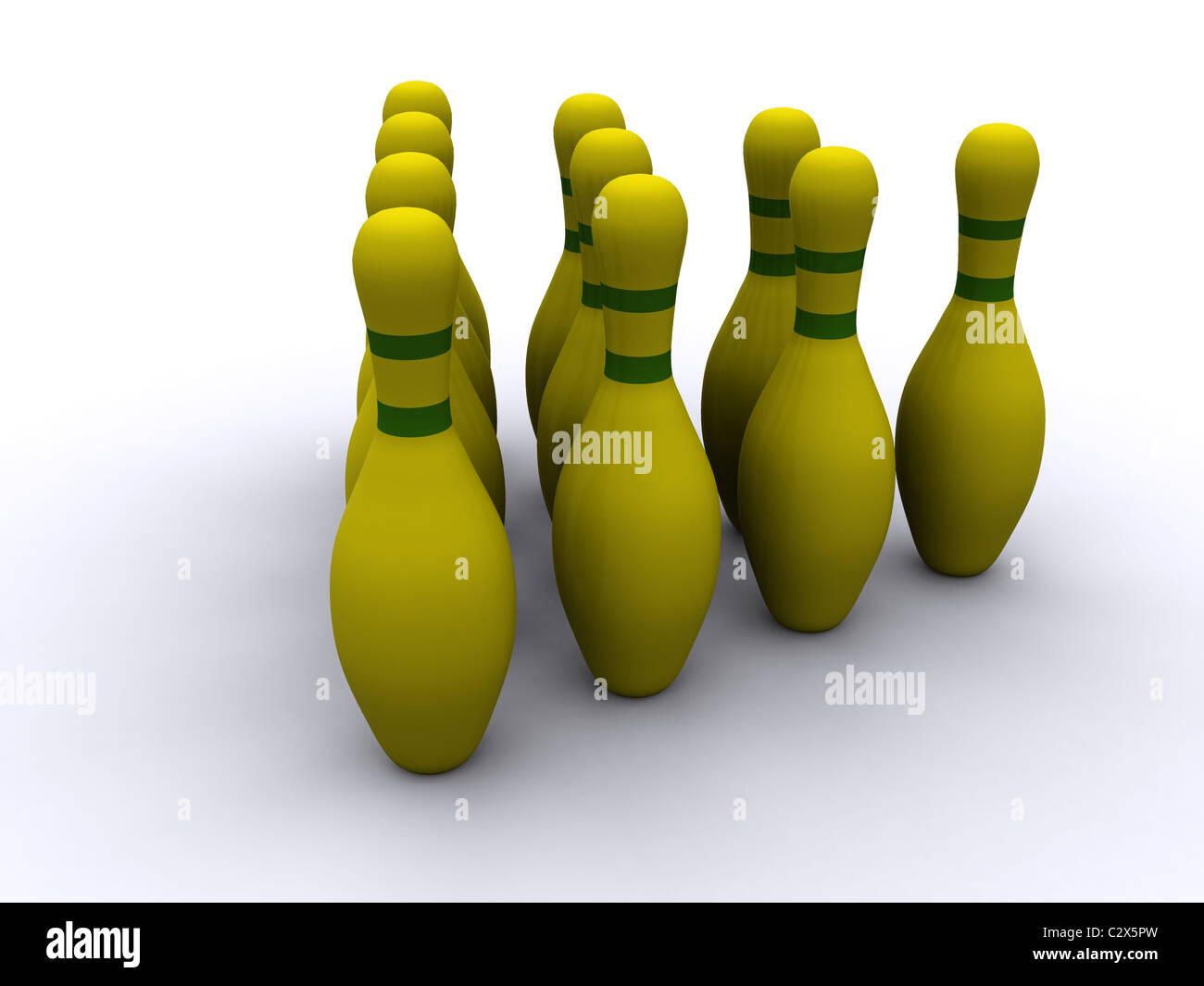 bowling pins. 3d Stock Photo Alamy