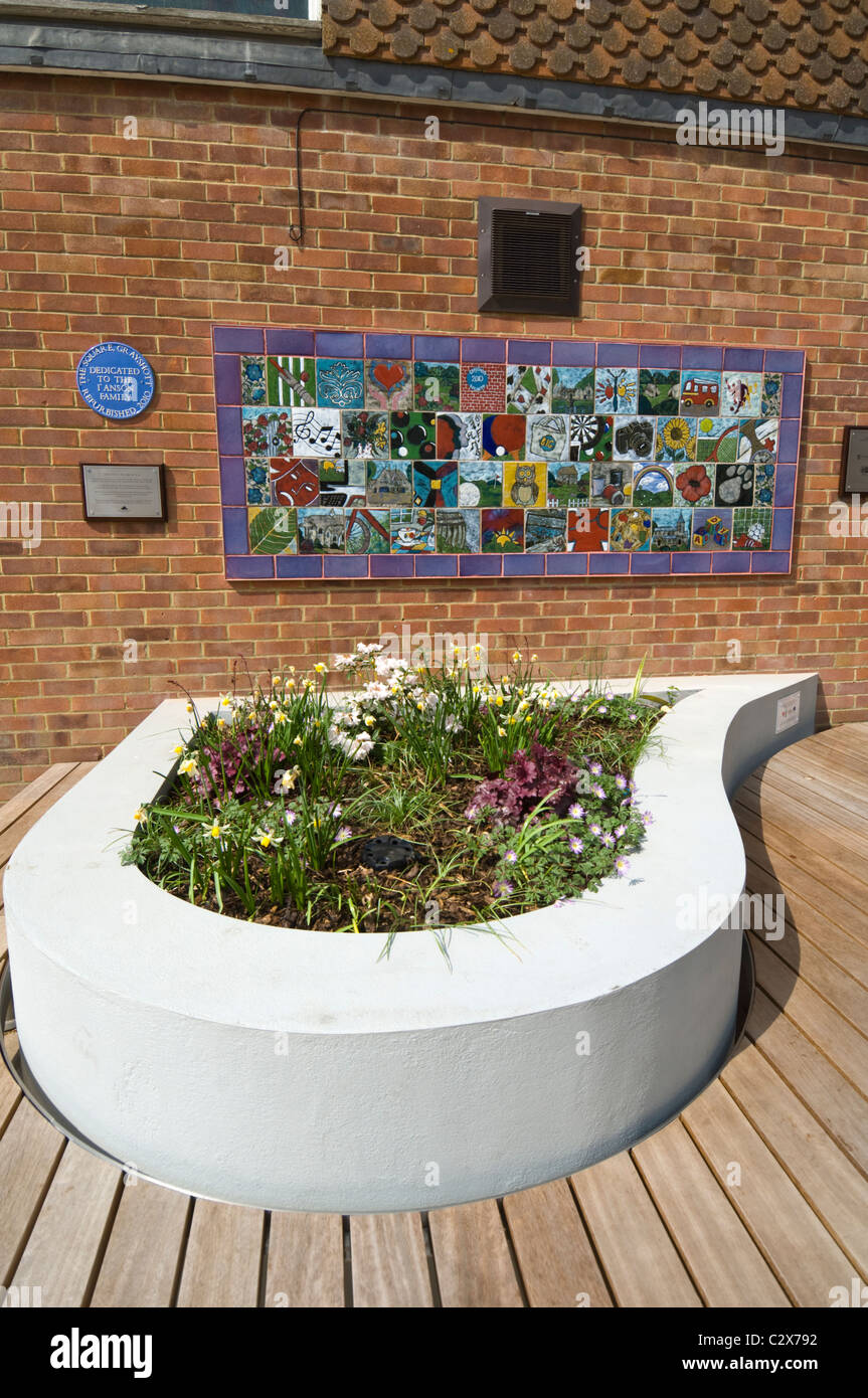 Plaque in Memory of l'Anson Family, Grayshott, Hampshire, UK Stock Photo