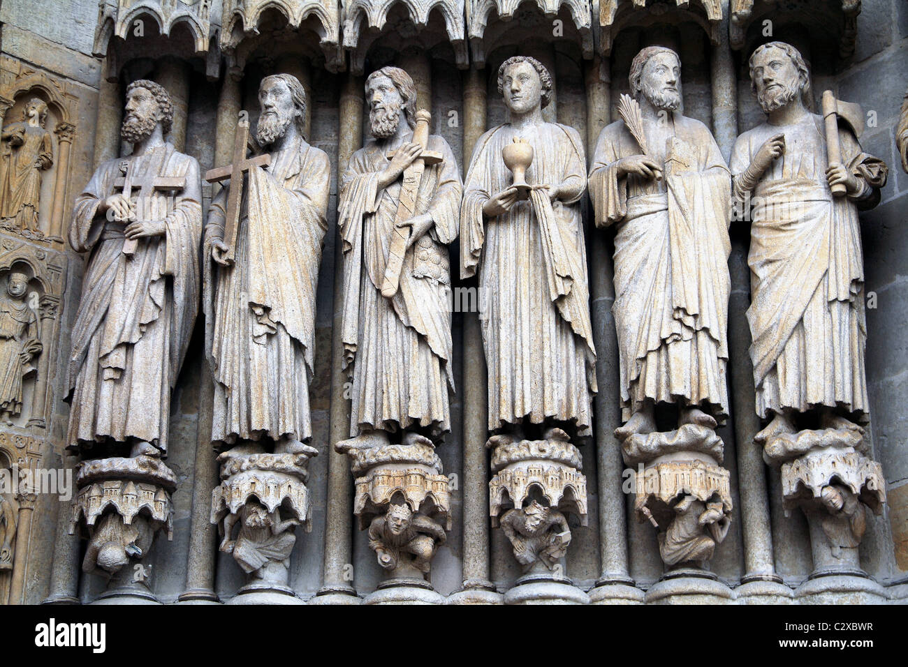 Detail, Notre Dame, Amiens, Picardy, France Stock Photo