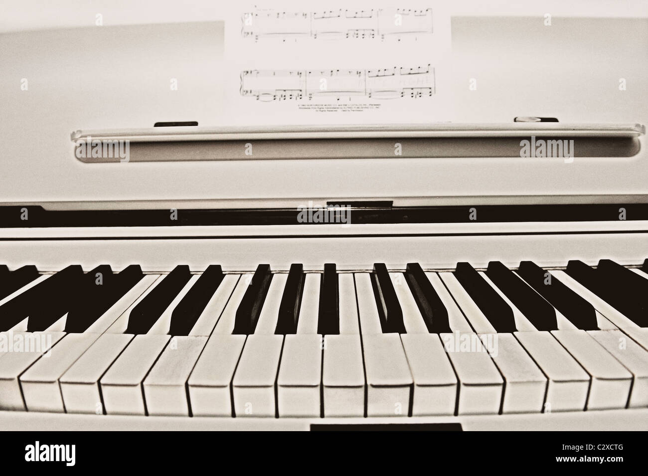 The white piano. Stock Photo