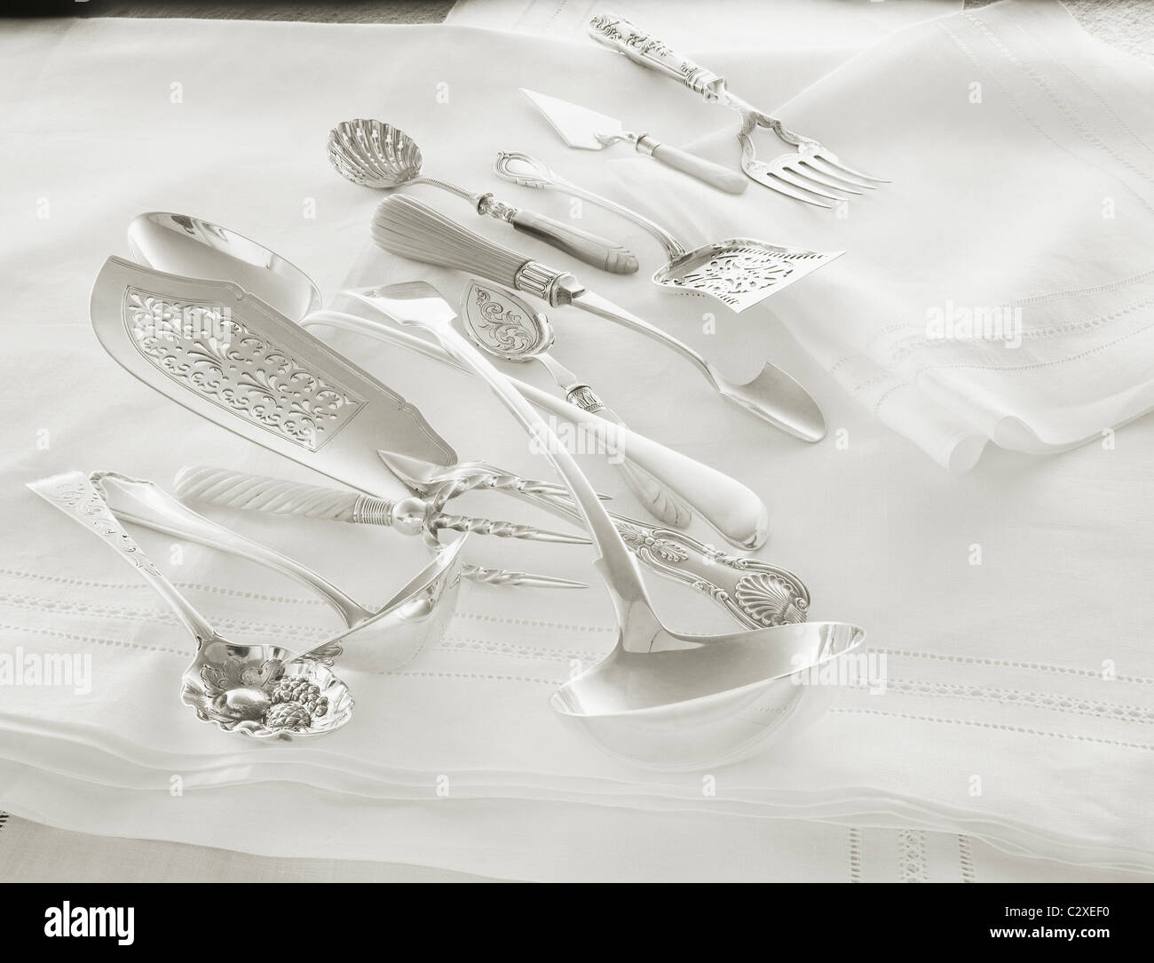 Silver utensils hires stock photography and images Alamy