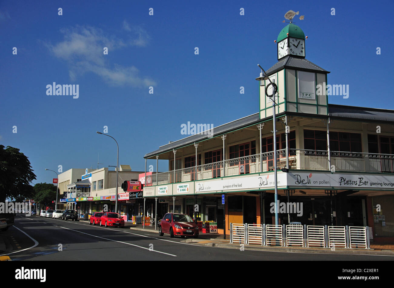 Clock Tower, Pollen Street, Thames, Coromandel Peninsula, Waikato Region, North Island, New Zealand Stock Photo