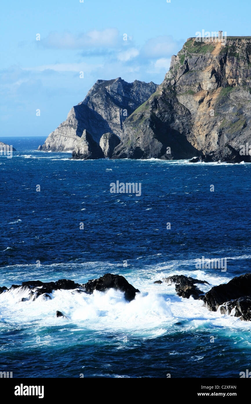 Glen Head, Glencolumbkille, Co Donegal, Ireland; View Of Cliffs And