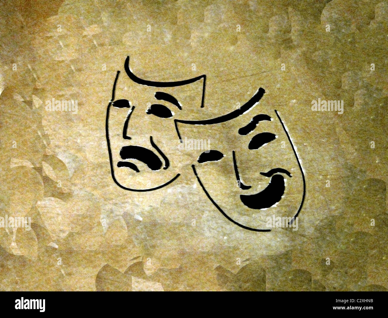laughing and crying masks Stock Photo Alamy