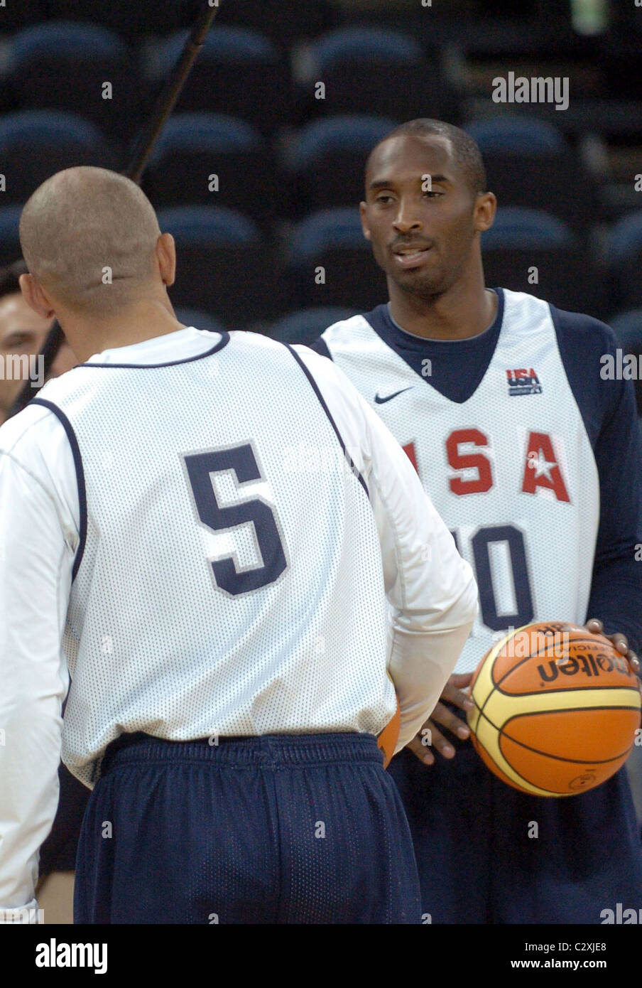 Player Kobe Bryant The 08 Usa Basketball Men S National Team Practice During A Training Session For Beijing 08 Olympic Stock Photo Alamy