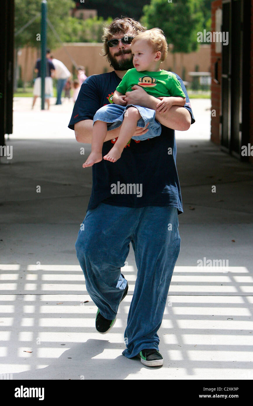 Jack Black displays his eclectic style on a walk with his son Sammy in Los  Angeles