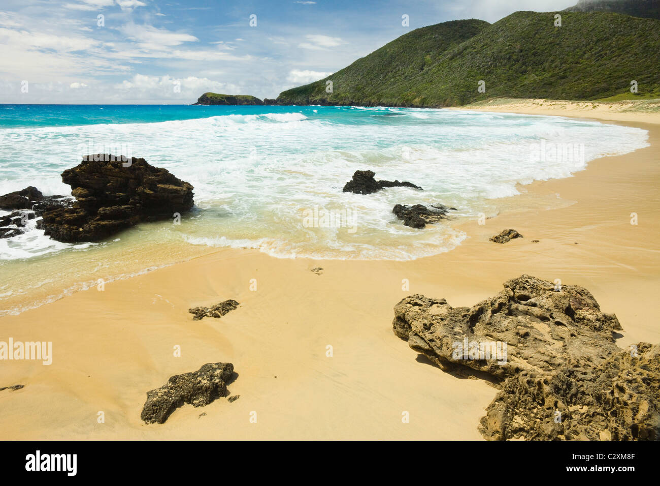 Blinky Beach, a popular surf break on the east coast of this isolated