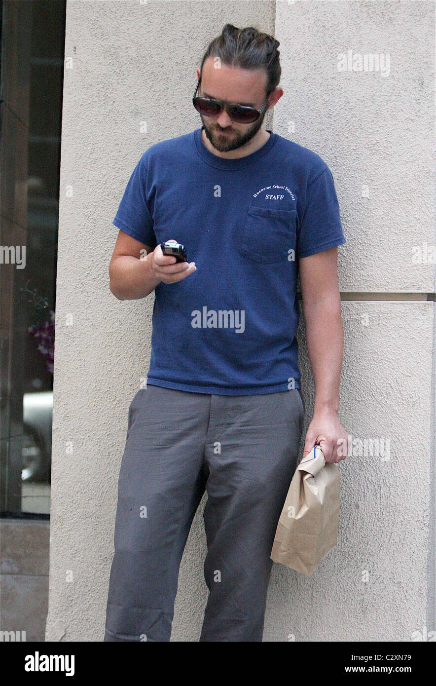 Christopher Masterson leaving a medical centre in Beverly Hills Los