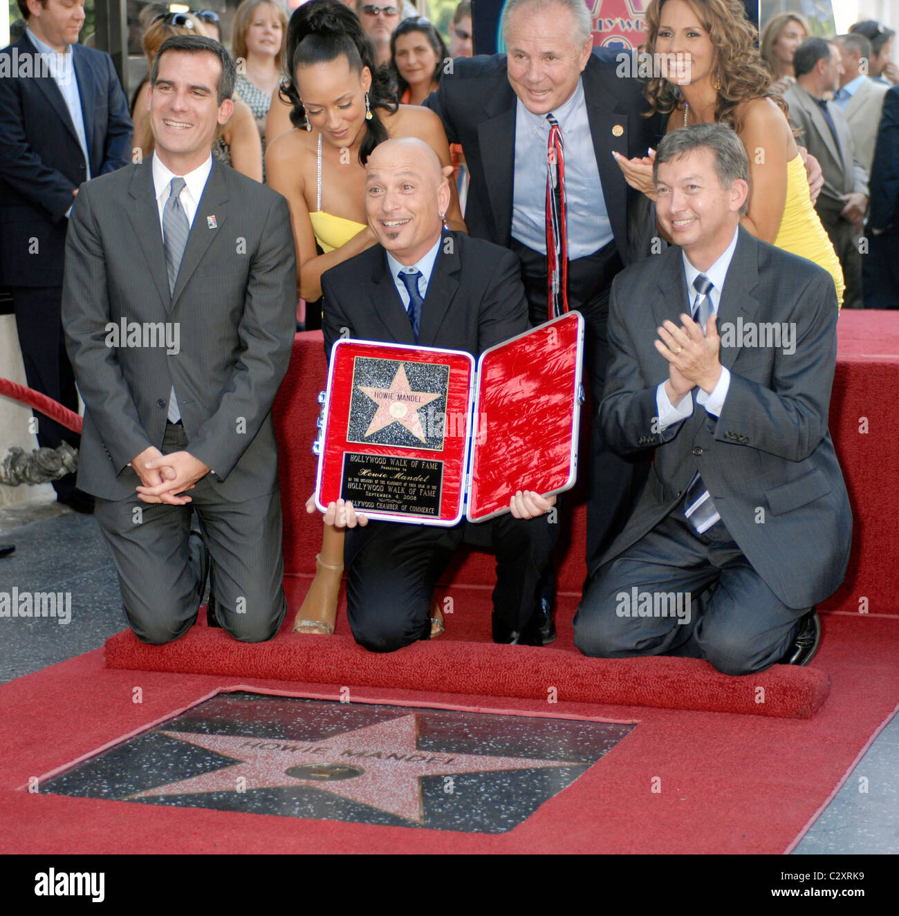 Howie Mandel and Deal or No Deal Girls Howie Mandel is honored with a star on the 'Hollywood Walk of Fame' Los Angeles, Stock Photo