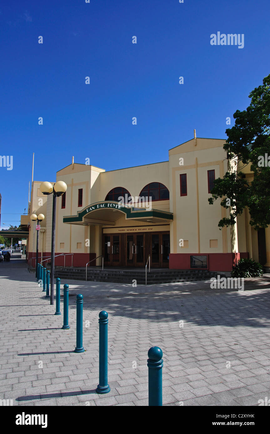 The Art Deco Municipal Theatre, Tennyson Street, Napier, Hawke's Bay, North Island, New Zealand Stock Photo