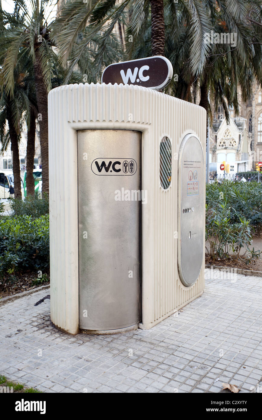 Public wc near Sagrada familia Stock Photo