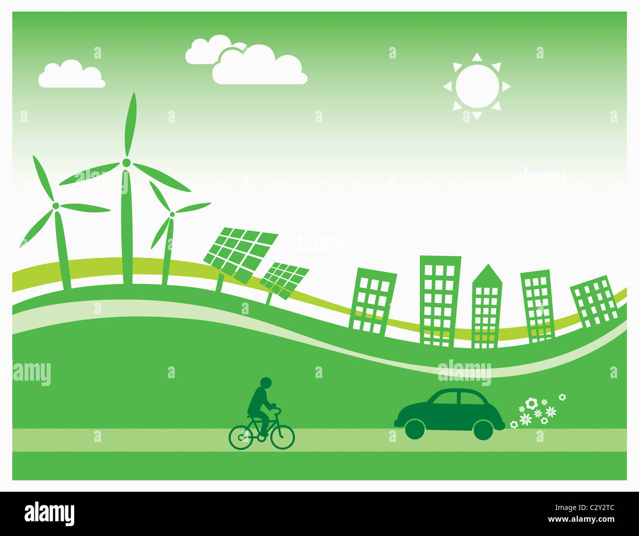 green eco friendly background Stock Photo - Alamy