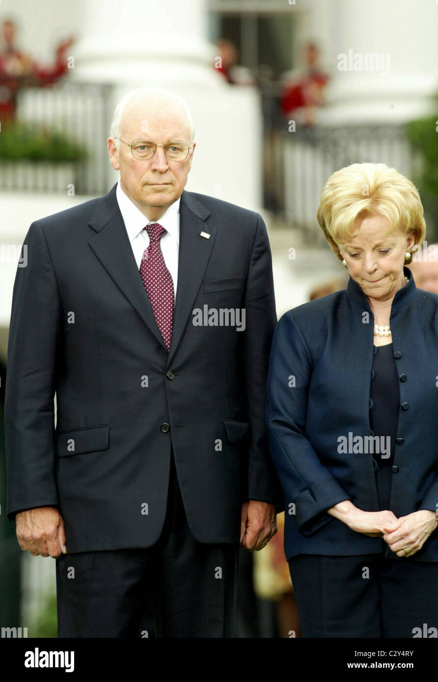 Dick Cheney and Lynne Cheney at the White House&rsquo;s moment of silence for