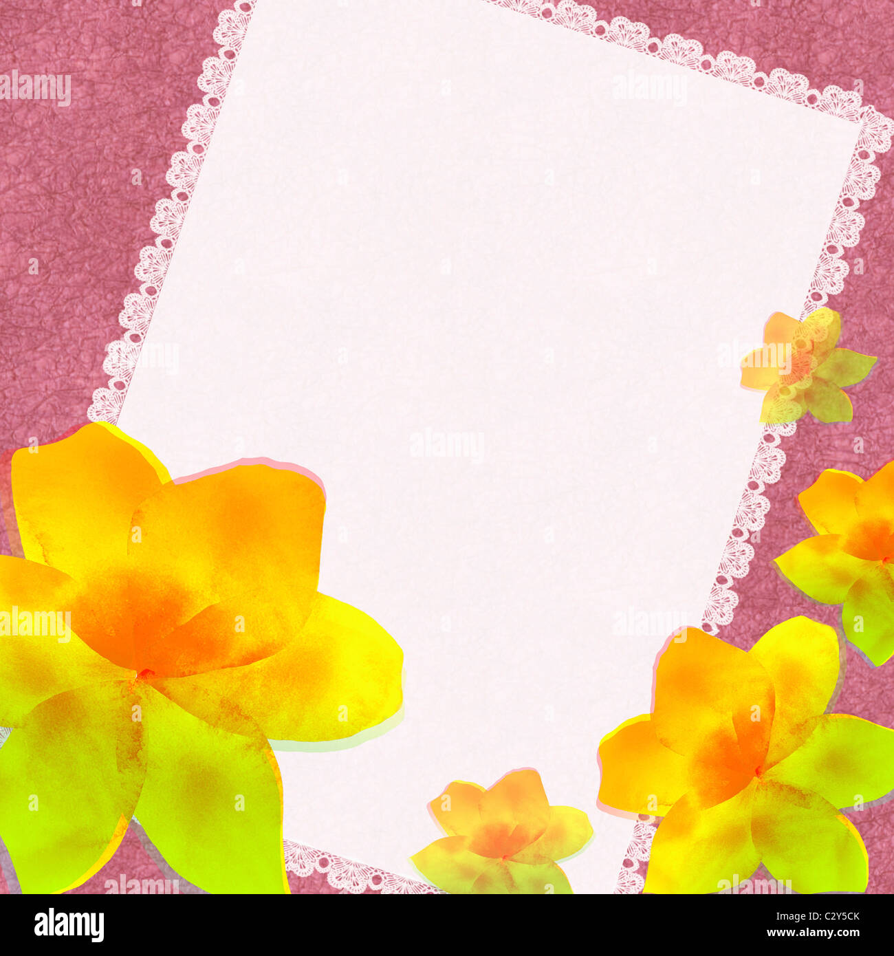 spring flower letter papers Stock Photo - Alamy