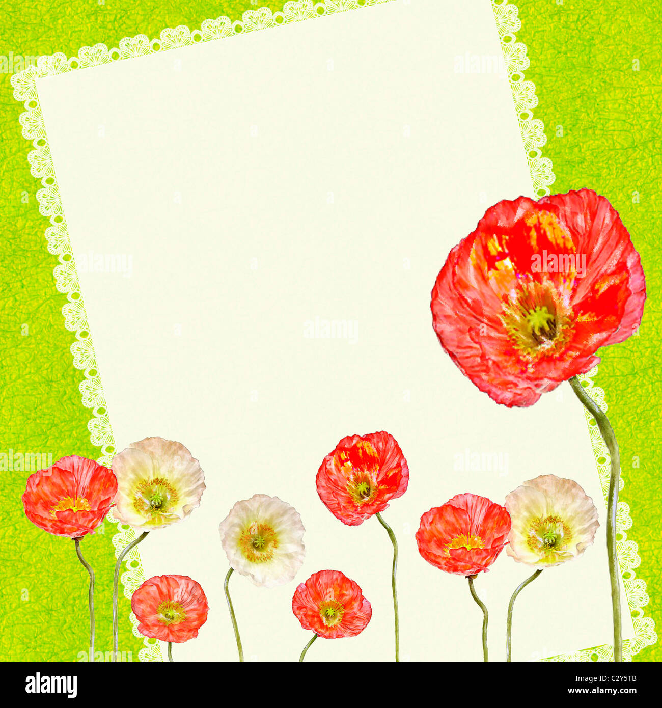 spring flower letter papers Stock Photo - Alamy