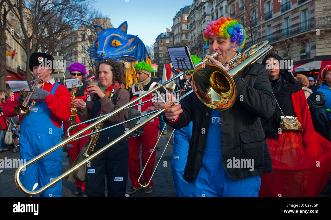 Paris, France, French people Celebrating Traditional Carnival parade in