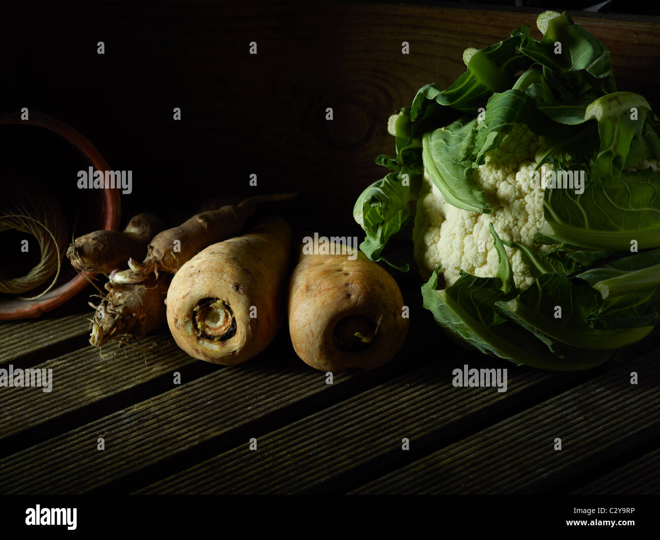 Fresh produce on the floor in the barn Stock Photo Alamy